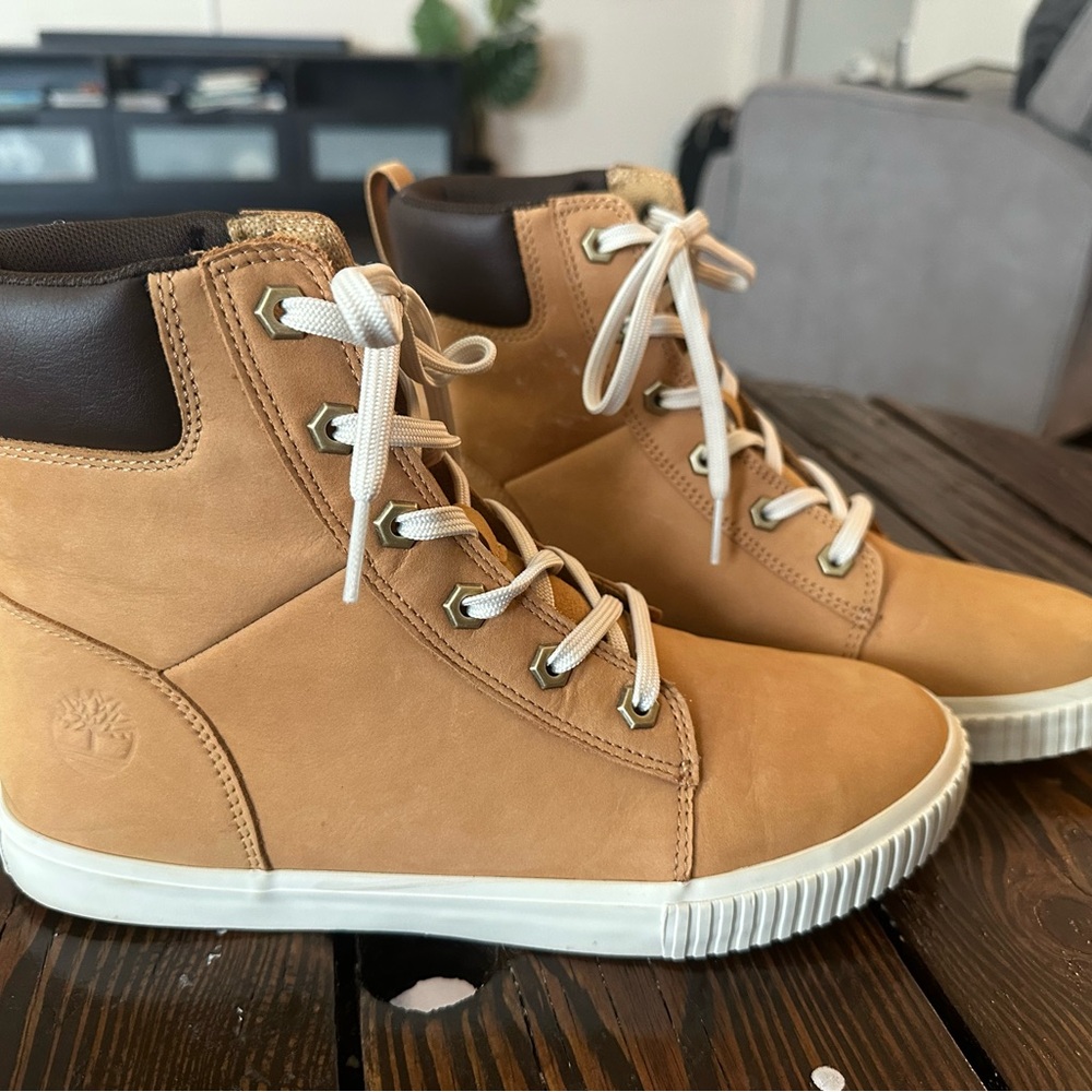 Timberland Tan High-Top Sneakers